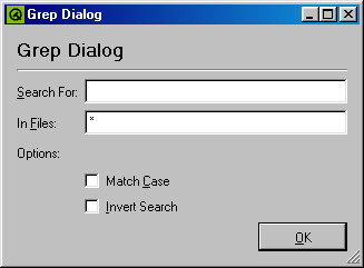 Grep Dialog Screenshot